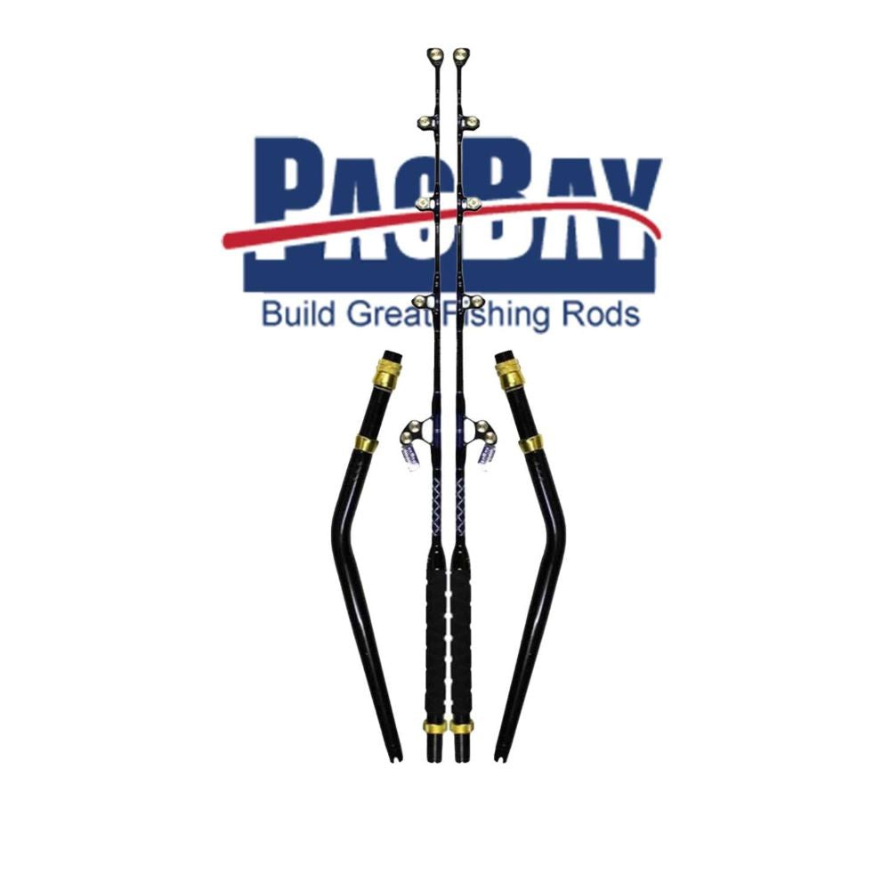 XCALIBER MARINE Pair Of Trolling Rods 80-130lb – Includes Bent & Straight Butt – 6ft