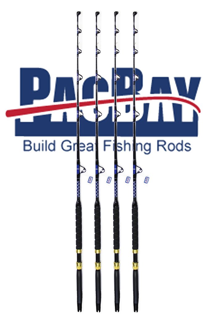 Set Of 4 Tournament Series Trolling Rods 30-50 LB
SET OF 4 TOURNAMENT SERIES 30-50 LB
ALL OF OUR RODS ARE MADE USING SOLID E GLASS BLANKS,NOT INFERIOR COMPOSIT OR HOLLOW BLANKS 
!!!!! NOW FEATURING PACIFIC BAY GUIDSaltwater RodsXCALIBER MARINEXcaliber marine inc